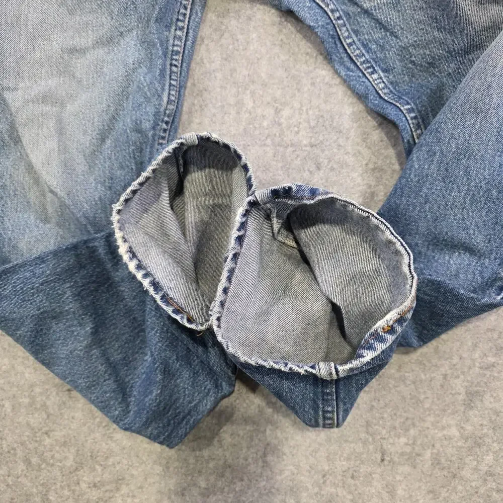 Vintage 90s Levis Jeans Mens 38x32 Straight Leg‎ Denim Orange Tab USA 40509-0215